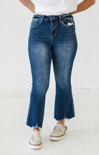 Summer Sway High Rise Crop Flare in Dark Moscato