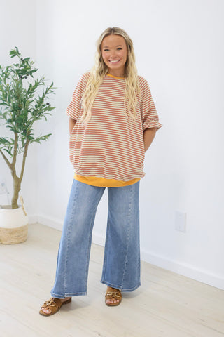 Open Door Policy Stripe Top