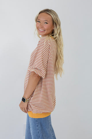 Open Door Policy Stripe Top