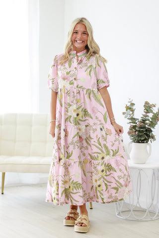Breezy Elegance Floral Maxi Dress