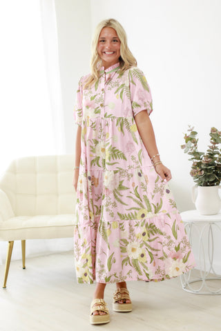 Breezy Elegance Floral Maxi Dress