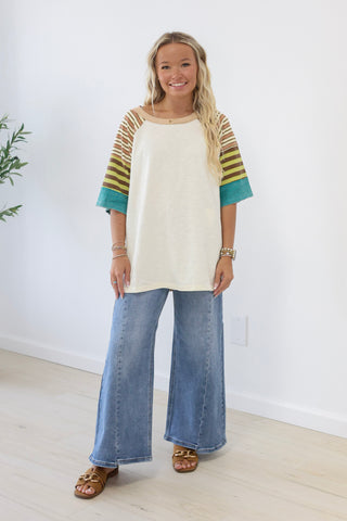 Poetic Fall Fun Sleeve Top