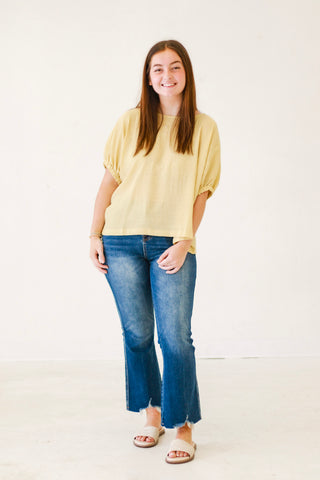Summer Sway High Rise Crop Flare in Dark Moscato