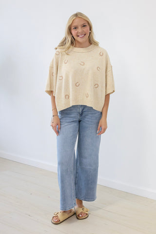 Lucky You Oatmeal Sweater