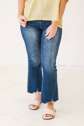 Summer Sway High Rise Crop Flare in Dark Moscato