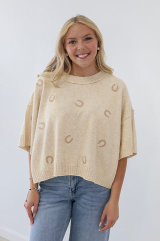 Lucky You Oatmeal Sweater