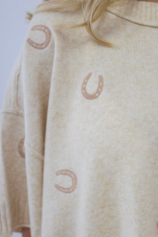 Lucky You Oatmeal Sweater