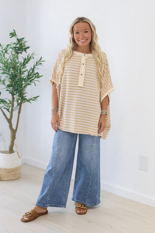 Drawn to Fun Lavender/Latte Top