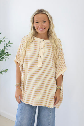 Drawn to Fun Lavender/Latte Top