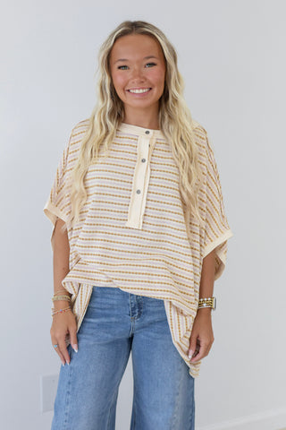 Drawn to Fun Lavender/Latte Top