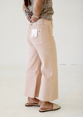 Summer Breeze Chic Cropped Wide Leg with Front Pocket in Spanish Villa