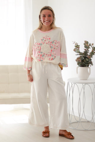 Fun with Florals Cream Top