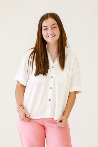 Breezy Beachcomber Shirt in Ecru