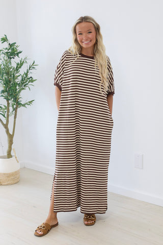 Of Course You Should Striped Midi Dress