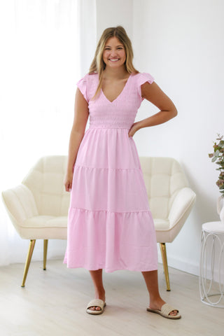 Best Wishes Maxi Dress in Light Pink