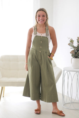 Making Solid Moves Jumpsuit in Dry Herb