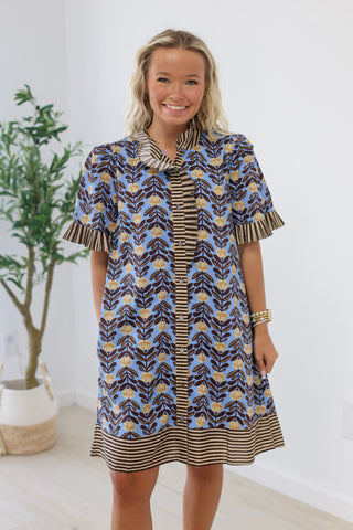 Next in Line Mixed Print Dress