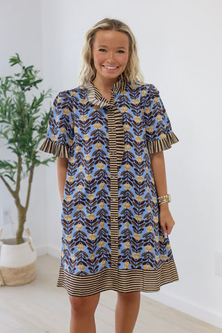 Next in Line Mixed Print Dress