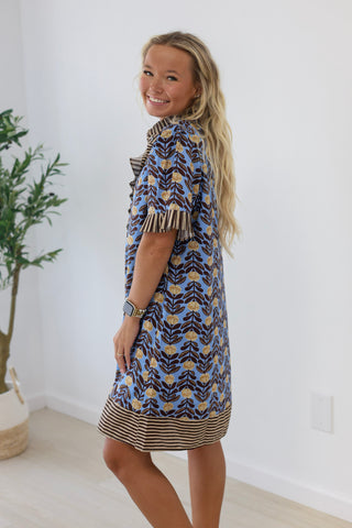 Next in Line Mixed Print Dress