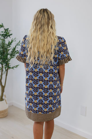 Next in Line Mixed Print Dress