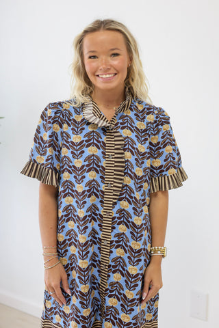 Next in Line Mixed Print Dress