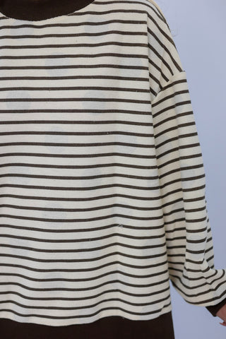 Fall Time Favorite Reversible Stripe/Polka Dot Pullover