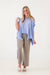 Chill Outing Washed Comfy Knit Top in Blue