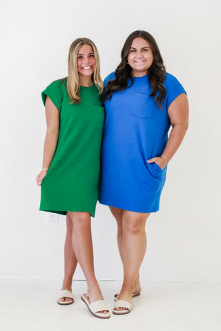 Textured in Love Royal Blue Dress
