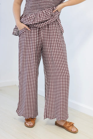 A Block of Time Gingham Crop Pants