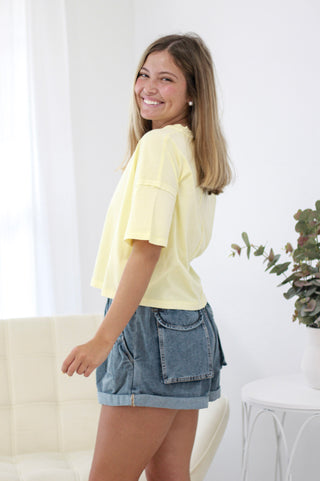 No Debate Yellow Top