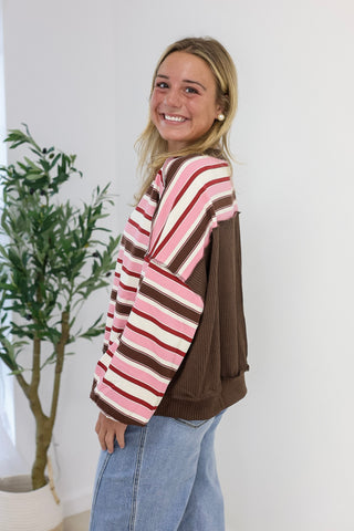 Fun Times Fall Striped Top