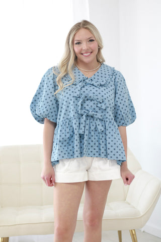 Watch Me Work Polka Dot Blouse