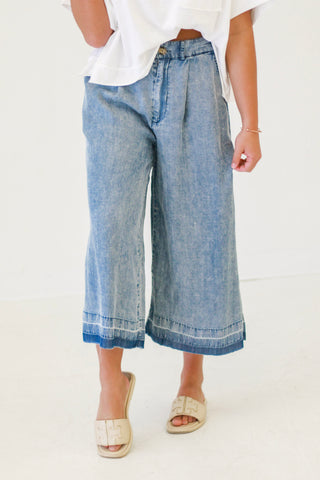 Sunny Days Wide Leg Pants in Denim