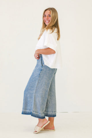Sunny Days Wide Leg Pants in Denim