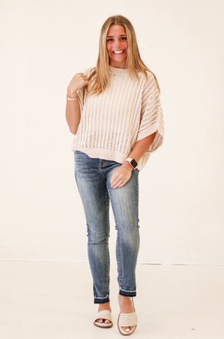 Weekend Wanderlust Loose Fit Dolman Sleeve Top in Oatmeal