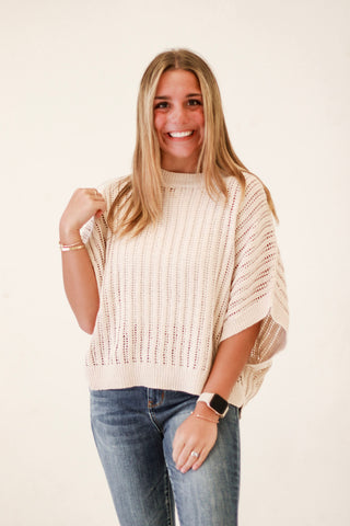 Weekend Wanderlust Loose Fit Dolman Sleeve Top in Oatmeal