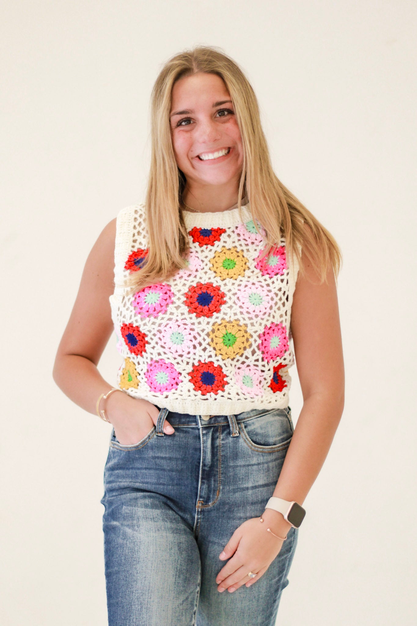 Crocheted with Love Floral Top