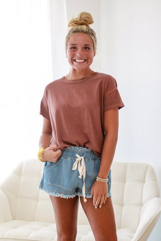 Everyday Basic Tee in Terracotta