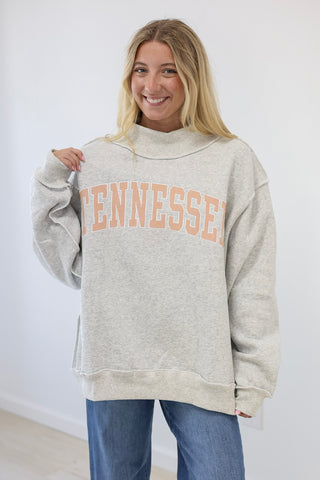Tennessee Embroidered Mock Neck Pullover