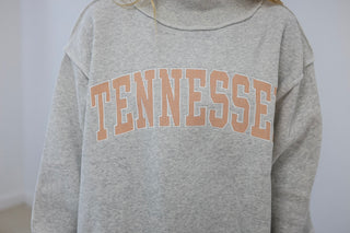 Tennessee Embroidered Mock Neck Pullover