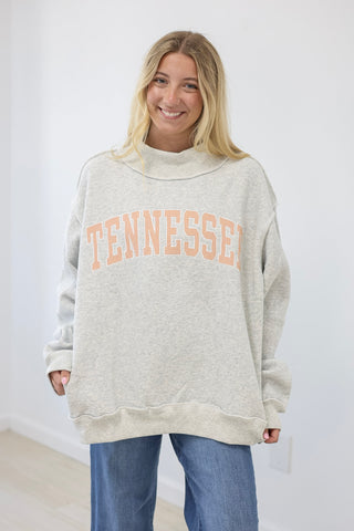 Tennessee Embroidered Mock Neck Pullover