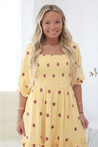 Pocketful of Sunshine Smocked Maxi Dress
