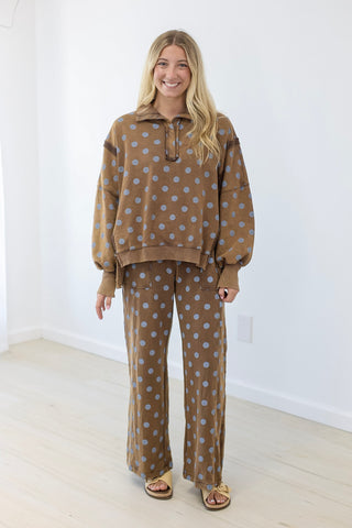 Day to Day Polka Dot Set in Frosted Mocha