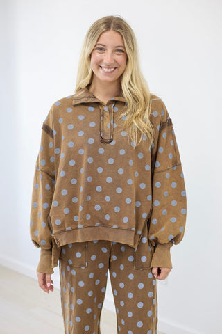 Day to Day Polka Dot Set in Frosted Mocha