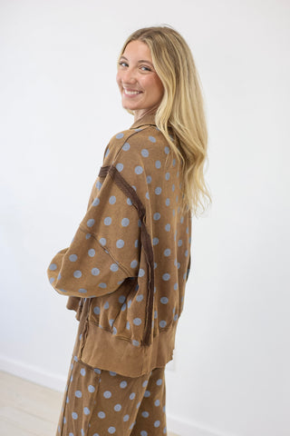 Day to Day Polka Dot Set in Frosted Mocha