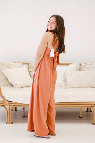 Outdoor Events Wide Leg Jumpsuit in Ginger