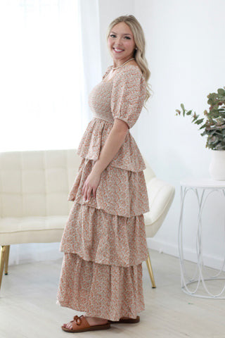 Meet Me at Brunch Maxi Dress in Mint/Coral