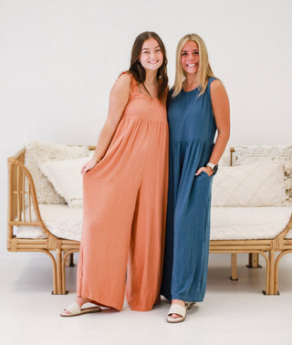 Outdoor Events Wide Leg Jumpsuit in Ginger