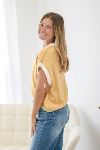 Light Up Your Life Sweater Top in Sunflower Gold