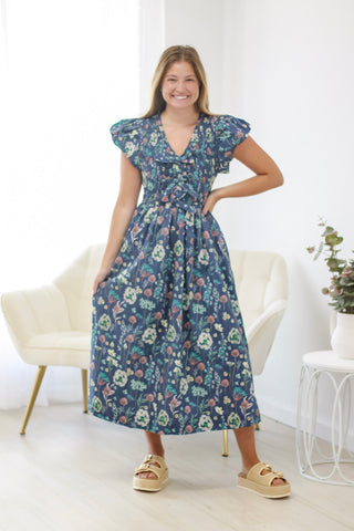 Midnight Dreams Floral Dress